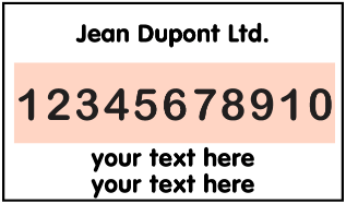 Number stamps   – 2-digit to 12-digit, also with text  Number stamps   – 2-digit to 12-digit, also with text