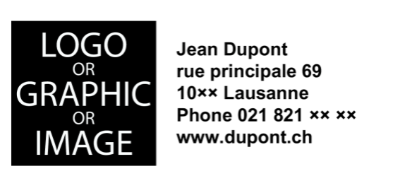 Logo stamps   – Create and order online, also round  Logo stamps   – Create and order online, also round