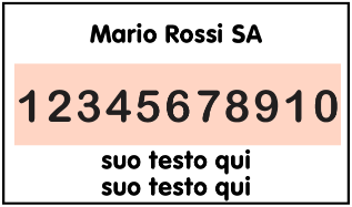 Timbri numerici   – Da 2 a 12 cifre, anche con testo 