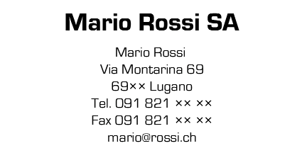 Timbri dell'indirizzo senza cornice   – Progettazione e ordinazione online 