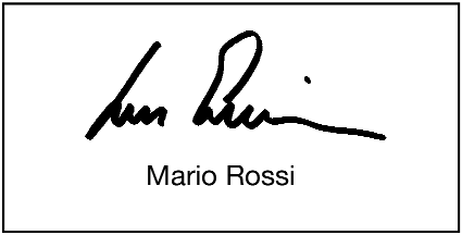 Timbri della firma   – Creare e ordinare online 