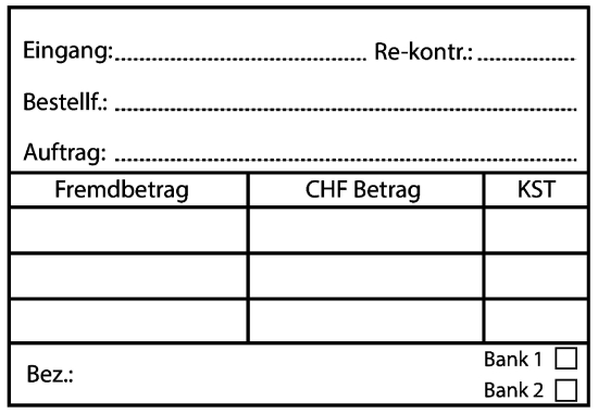 Address stamp without frame