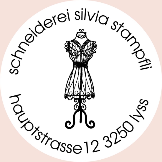 Stamp with logo and text