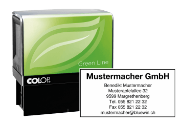 Textstempel rechteckig Green Line Textstempel rechteckig Green Line