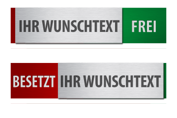 Plaque libre-occupé avec texte supplémentaire (542)