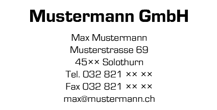 Adressstempel ohne Rahmen   – online gestalten und bestellen 